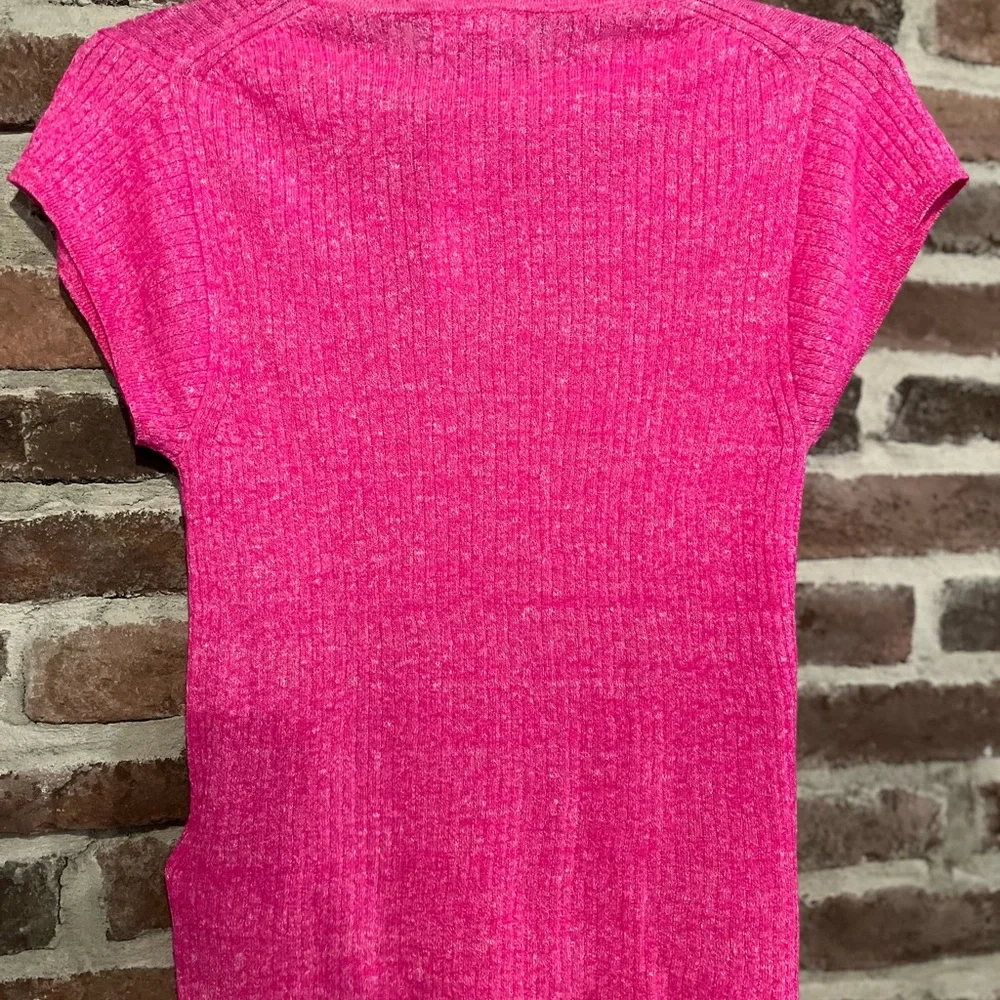 NWT J.Crew Hot Pink Crew Neck Shirt Size Small